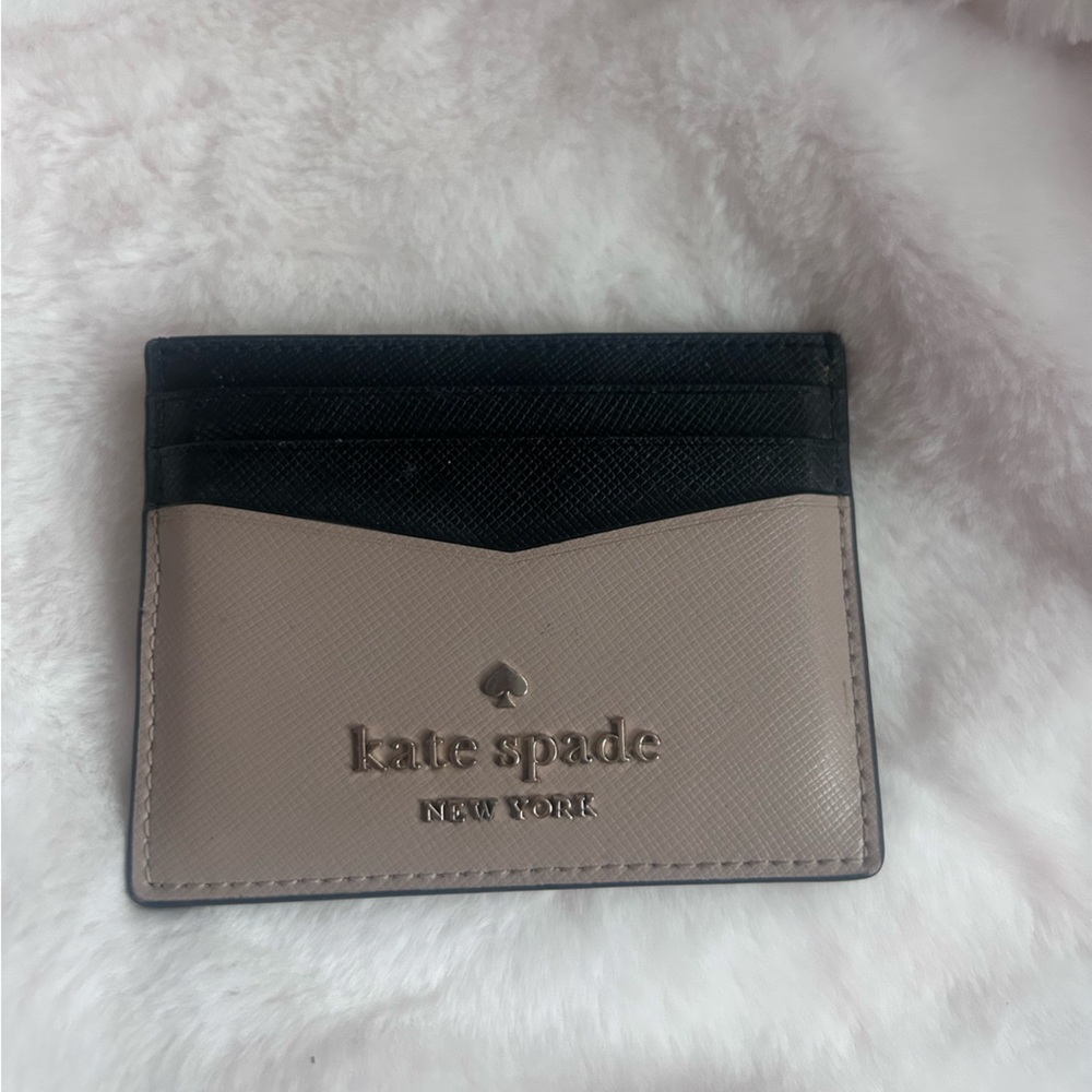 Kate Spade Black and Cream Card Holder